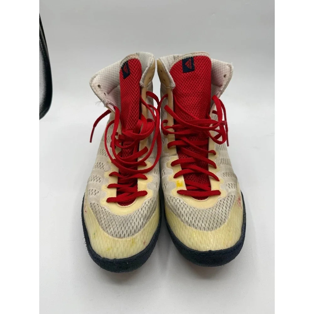 Adidas Adizero Varners Wrestling Shoes Mens 14 White Red Black M18728 High Top